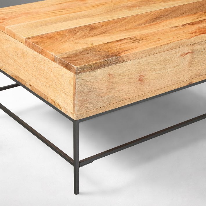 Industrial Storage Pop-Up Coffee Table | Modern Living Room
