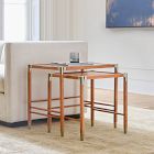 Arnet Solid Wood and Glass Nesting Side Tables (18"&ndash;24")