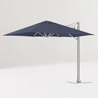 Contract Grade 10' Square Cantilever Outdoor Patio Umbrella - Rustproof Aluminum Frame with Base