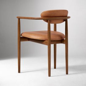 Edison Leather Dining Arm Chair | West Elm
