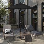 7.5' Round Outdoor Patio Umbrella - Rustproof Aluminum Tilt Frame