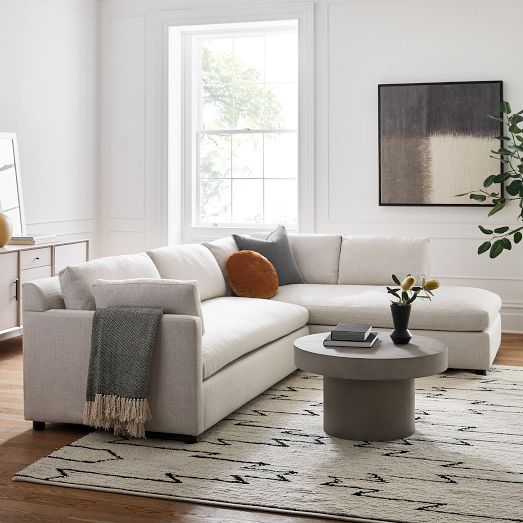 Marin 2-Piece Bumper Chaise Sectional (114") by West Elm