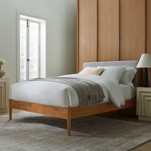 Mid-Century Upholstered Bed by West Elm