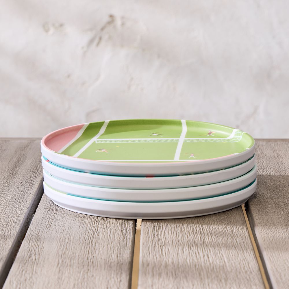 Modern Melamine Outdoor Sporting Salad Plate Sets - Set of 4