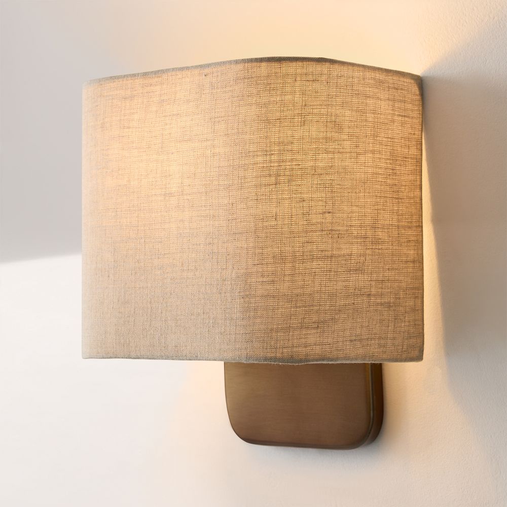 Aleena Sconce (10") - 10", Natural Linen Shade, Oil Rubbed Bronze, Set of 2
