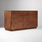 Open Box: Pierce & Ward Burl Wood 6-Drawer Dresser (60") - Claro Burl