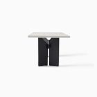 Rockport Outdoor Concrete Aluminum Dining Table (72"), Telluride Aluminum Dining Benches &amp; Arm Dining Chairs Set