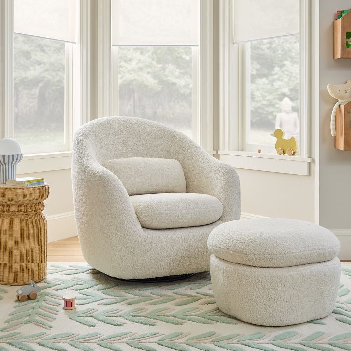 雪のchair Cozy Swivel Glider Chair, 360° Comfort | West Elm