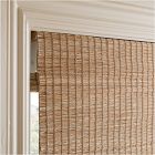 Custom Natural Fine Weave Blackout Roman Shade - Honeynut Cream