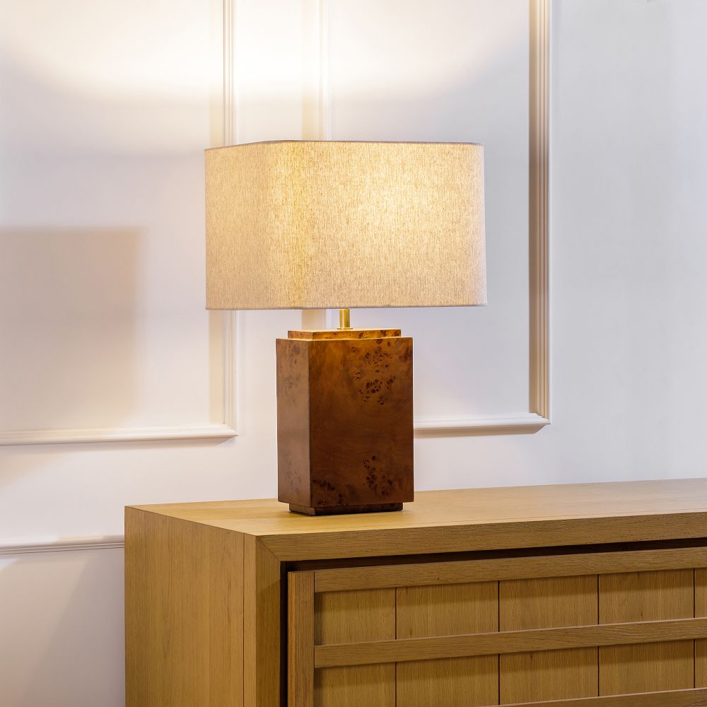 Finlo Burled Table Lamp (22") by West Elm