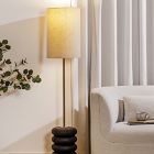 Ariel Stacked Solid Oak Floor Lamp (63")