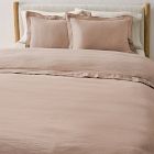 Open Box: European Flax Linen Merrow Edge Duvet Cover, King/Cal. King - Sandstone Melange