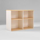 Open Box: Ziggy Modular Wall System 4 Cubby Hutch Natural/White
