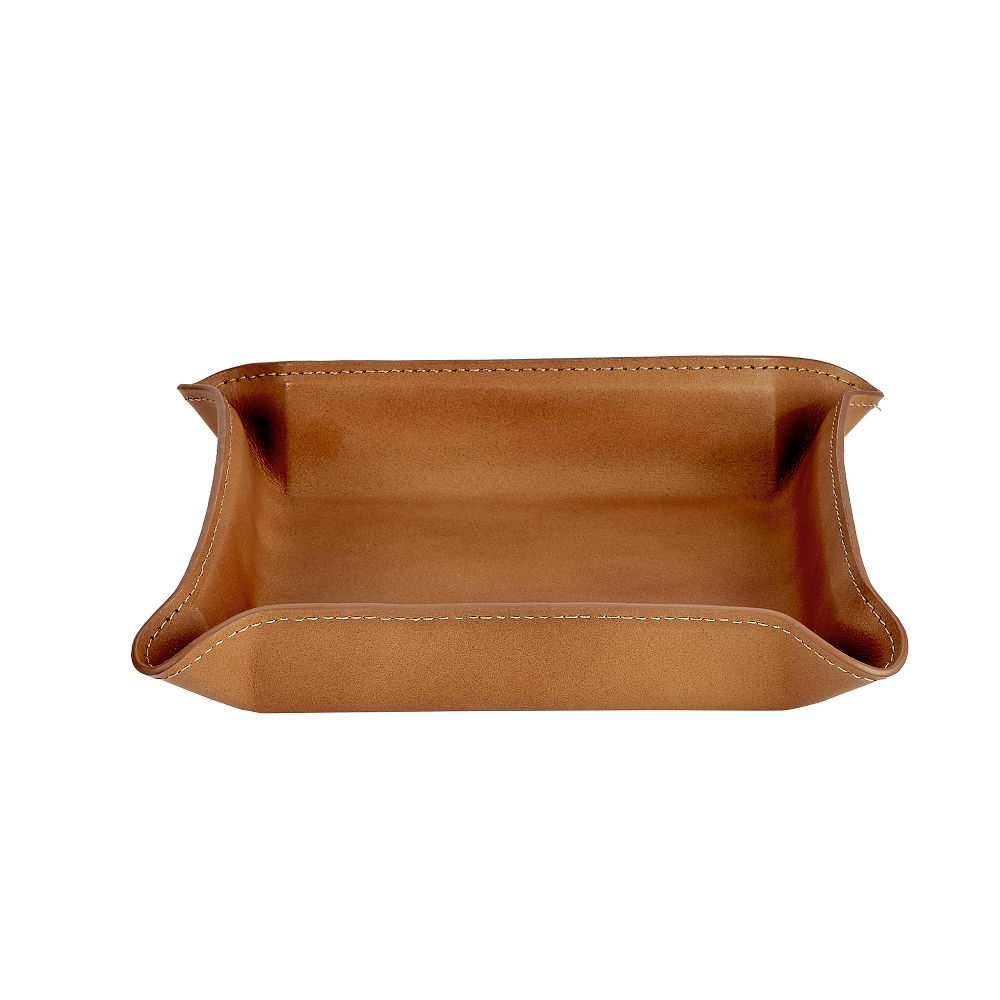 Leather Catchall Tray - Tan
