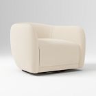 Open Box: Addie Swivel Arm Chair, Deluxe Velvet, Sand, CS
