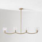 Hari Glass 4-Light Chandelier (42")