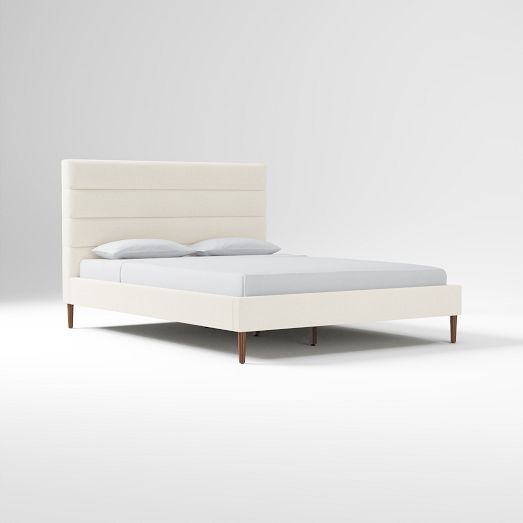 Emmett Channeled Bed - Wood Legs by West Elm