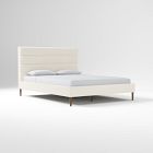 Emmett Channeled Bed - Wood Legs