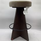 Open Box: Eguzki Swivel Counter Stool (31") - Sapphire Khaki, Burnt Oak