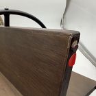 Open Box: Eguzki Swivel Counter Stool (31") - Sapphire Khaki, Burnt Oak