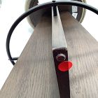 Open Box: Eguzki Swivel Counter Stool (31") - Sapphire Khaki, Burnt Oak