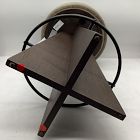 Open Box: Eguzki Swivel Counter Stool (31") - Sapphire Khaki, Burnt Oak