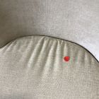 Open Box: Finley Low Back Dining Chair, Set of 2 - Performance Distressed Velvet Sand, Champagne Bronze