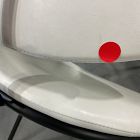 Open Box: Flynn Dining Chair - Vegan Leather Snow, Dark Bronze