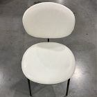 Open Box: Flynn Dining Chair - Vegan Leather Snow, Dark Bronze