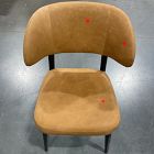 Open Box: Hyde Leather Dining Chair - Ludlow Leather Sesame, Smoked Oak
