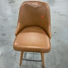 Open Box: Mid-Century Leather Swivel Counter Stool (26.6") - Saddle Leather Nut, Acorn