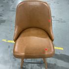 Open Box: Mid-Century Leather Swivel Counter Stool (26.6") - Saddle Leather Nut, Acorn