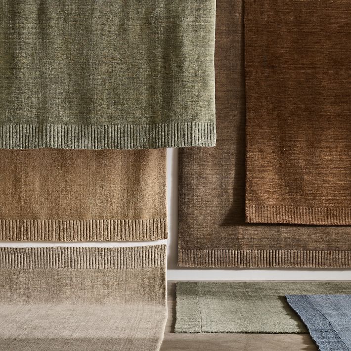 Ojai Rug - Handwoven 100% Wool Solid Color | West Elm