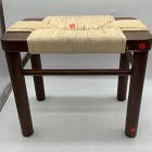 Open Box: Mahogany Woven Rope Stool (20") - Russet