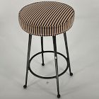 Open Box: Pierce &amp; Ward Counter Stool (26") - Pierce &amp; Ward Stripe, Black Cast Metal