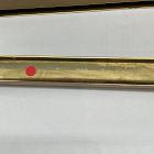 Open Box: Modern Steel &amp; Teak Mailbox, Wide (16"W x 7"D x 11"H) - Antique Brass