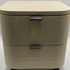 Open Box: Shea High-Gloss Enameled Lacquer Nightstand (20") - Ivory, Claro