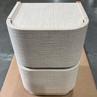 Open Box: Solstice Painted Raffia Mini Nightstand (16") - Whitewash