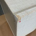 Open Box: Solstice Painted Raffia Mini Nightstand (16") - Whitewash