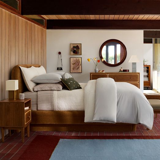 Emma Chamberlain Curved Platform Bed by West Elm