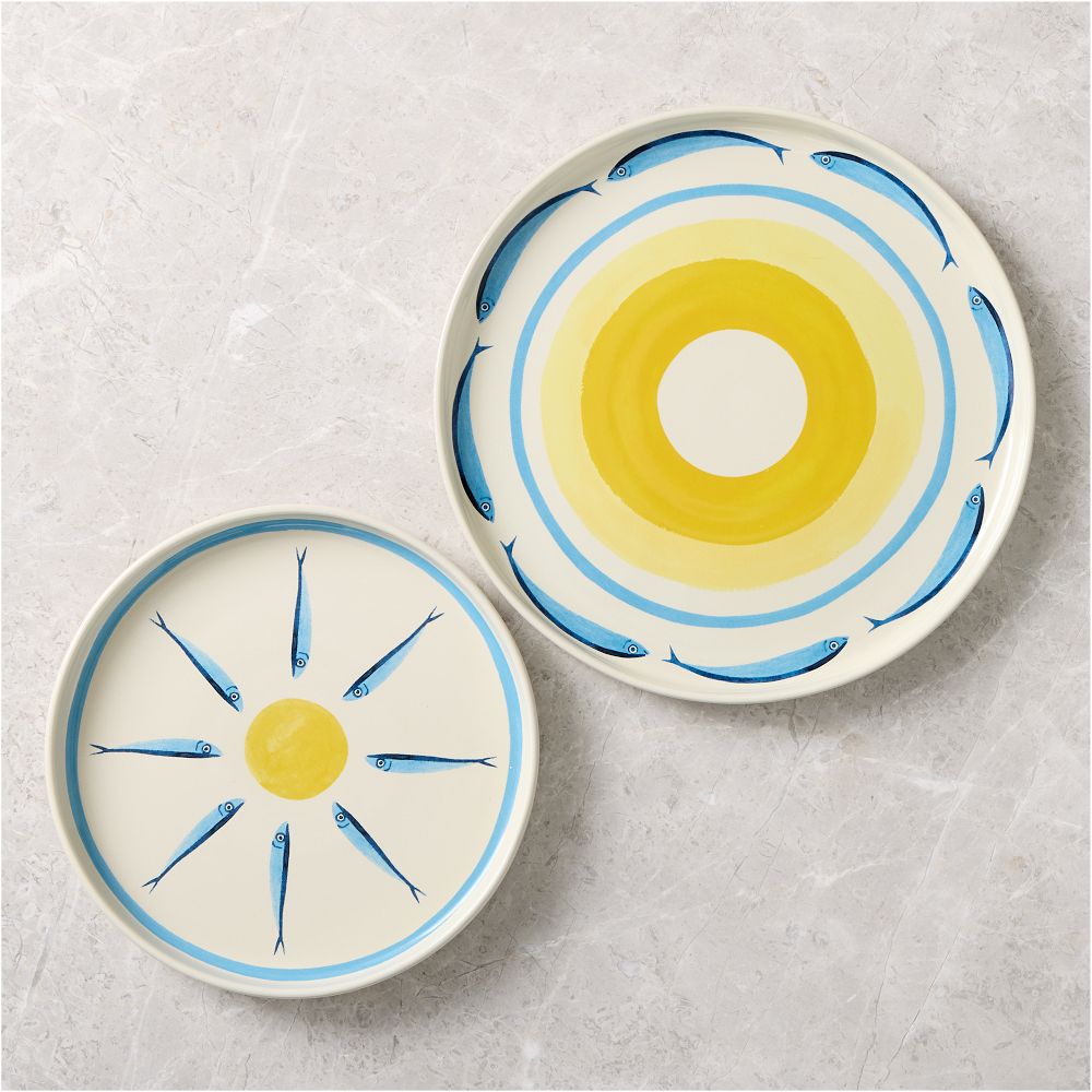 Sardine Ceramic Salad Plate - Set of 4