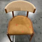 Open Box: Ezra Dining Chair - Ludlow Leather Sesame, Cool Walnut