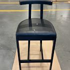 Open Box: Flint leather Bar Stool - Black