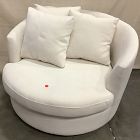 Open Box: Viv Grand Swivel Chair - Performance Basket Slub Alabaster