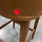 Open Box: Wayne Leather Armless Counter Stool (26") - Saddle Leather Nut, Cool Walnut