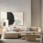 Royce Faux Travertine Pedestal Coffee Table (44")