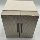 Open Box: Modern Fluted Jewelry Box, Cube (10"H) - Champagne