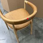 Open Box: Irvine Leather Dining Chair - Ludlow Leather Sesame, Blonde