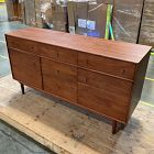 Open Box: Keira Solid Wood Buffet (60") - Cool Walnut, Brass
