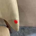 Open Box: Hyde Leather Dining Chair - Ludlow Leather Cumin, Cool Walnut